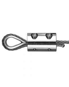 Serre câble ⌀ 4 mm fixation sur poteau - support ⌀ 42.4 mm INOX AISI 304